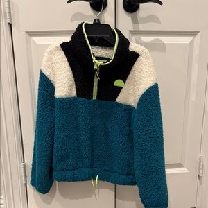 Limited Too Teal, Black, and Cream Kids Hoodie
